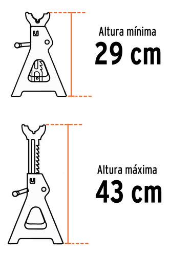 Torre Para Auto, 3 Toneladas, 2 Piezas Truper Original