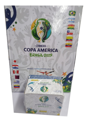 1 Cajita 50sobres Copa América Brasil 2019 Panini +tapa Dura