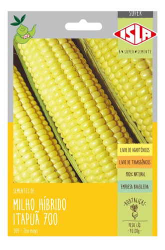 Milho Verde Hibrido Itapuã 700 - 10grs De Sementes