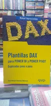Comprar Libro Plantillas Dax Para Power Bi Y Power Pivot