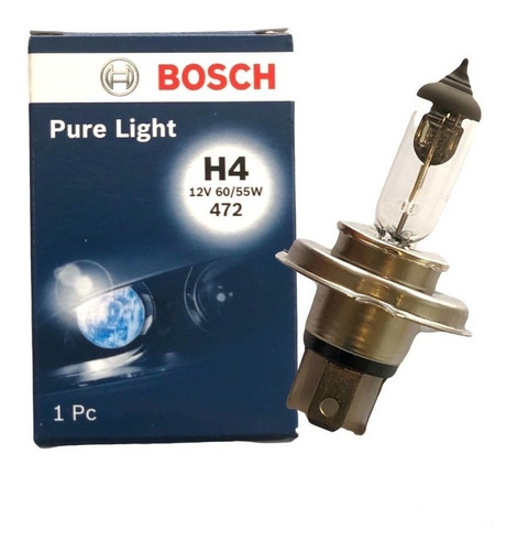 Lámpara Bosch H4 Para Auto 12v 60/55w P43t Pure Light