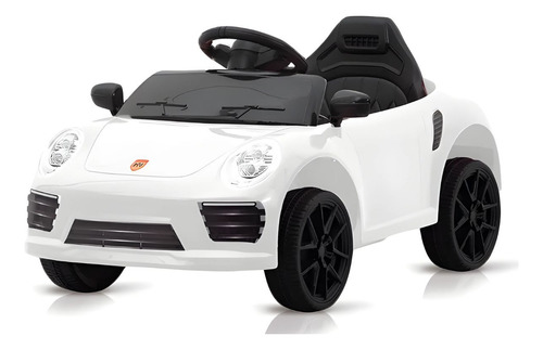 Carro Elétrico Motorizado Mini Porsche Luxo Branco Com Som