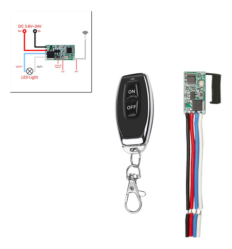 3 Rf 433mhz Secure Mini Relé Inalámbrico En La Antena