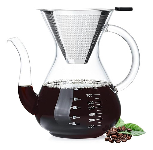 Cafetera Vertida Jarra Vidrio Borosilicato Sin Papel 33 8 Fl