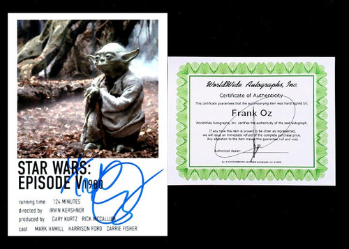 Yoda Frank Oz Star Wars Autógrafo En Foto De 5x7