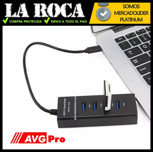 Hub Multiplicador 4 Puertos Adaptador Usb para Notebook Y Pc