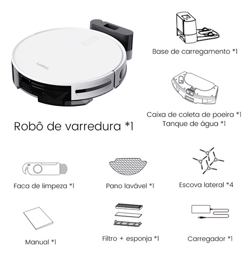 Robô Aspirador De Pó Lydsto G1 Limpeza Automática 4000pa Compatível Com Mi Home Bivolt