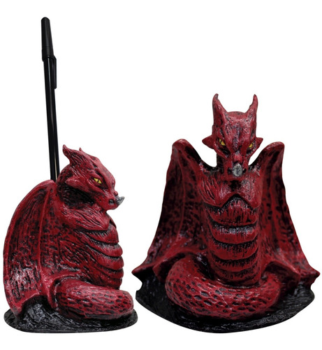 Red Dragon Porta Plumas Accesorios Decoración Halloween 