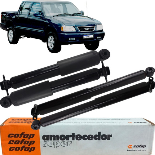 4 Amortecedores Originais Cofap S10 4x2 1995 Até 1999 Super