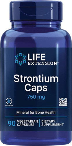 Life Extension Estonico Suplemento Salud Osea 750mg 90 Caps Sabor Sin sabor