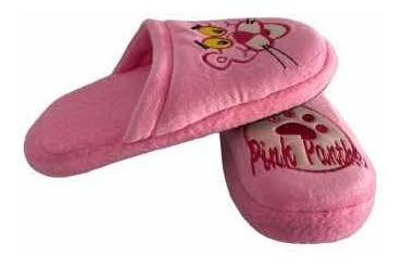 Pantuflas Abiertas Bordadas Pantera Rosa