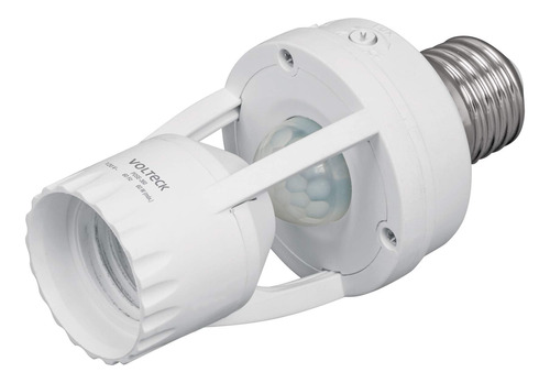 Portalámpara Con Sensor De Movimiento Color Blanco 360 Grado