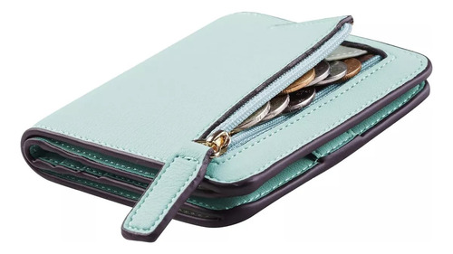 Cartera Mujer Pequeño Con Rfid Bloquea, Mini Monedero Jr