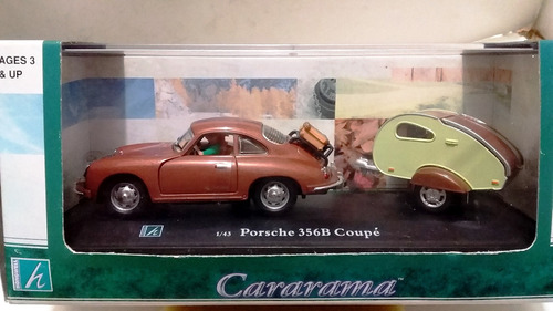 1963 Porsche 356b Con Remolque Escala 1/43 Marca Cararama