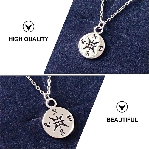Imagen 4 de 8 de 1 Gargantilla Elegante Con Brújula Para Mujer
