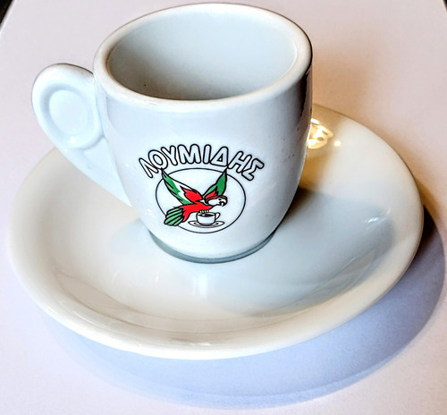 Taza De Cafe-pocillo De Ceramica Griego Tradicional Papagalo Blanco Loro