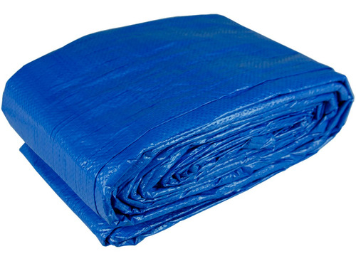 Imagem 1 de 10 de Lona Azul Polietileno Com Ilhoses P/ Caminhões 6x8m