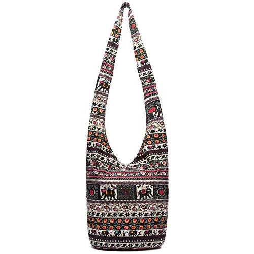 Mujer Bolsos De Hombro Lienzo De Moda Hippie Crossbody