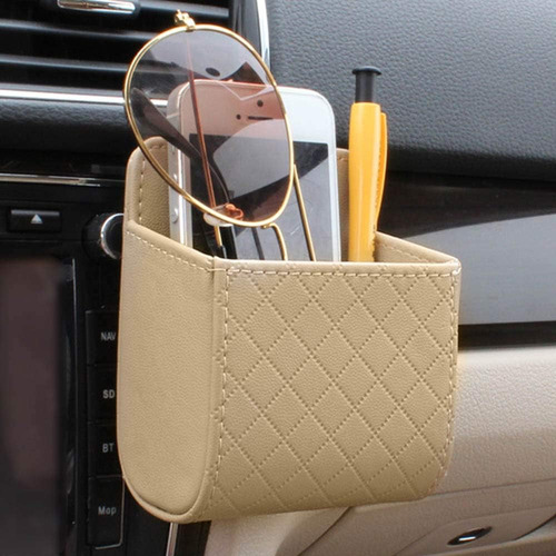 Car Auto Air Vent Leather Tidy Storage Hanging Bag Case...