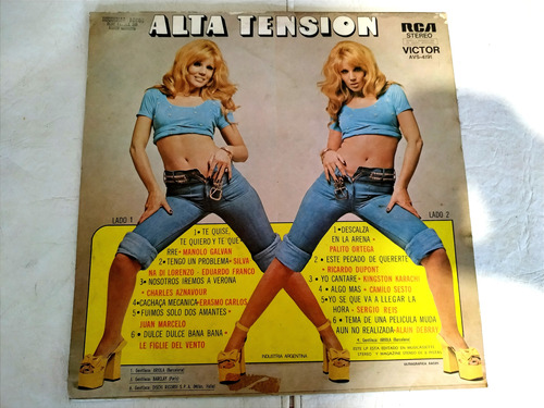 Disco Vinilo Alta Tencion/ / Susana Gimenez Tapa/12temas 