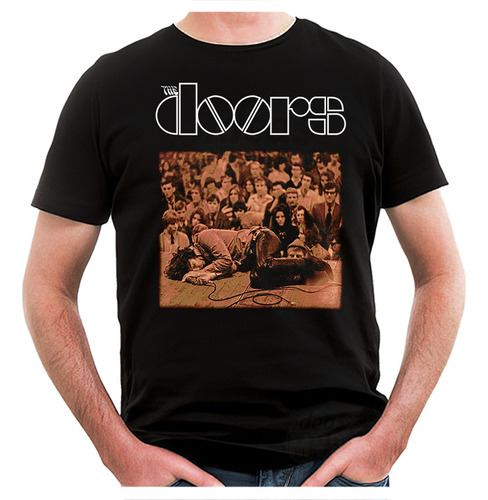 Remera Jim Morrison The Doors 02 (negra:) Ideas Mvd