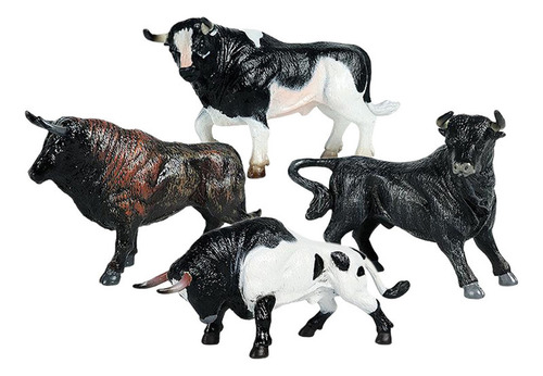 12 Piezas De Juguete De Vaca De Ganado De Toro Simulado
