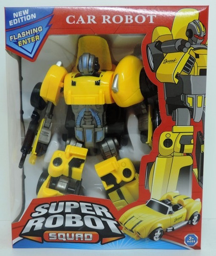 Transformer Facil Armado Super Robot Squad Car Cod 8801-2-3