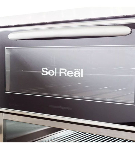 Imagen 3 de 9 de Horno Pizzero Sol Real 6 Moldes Visor Con Parrilla Sin Humo