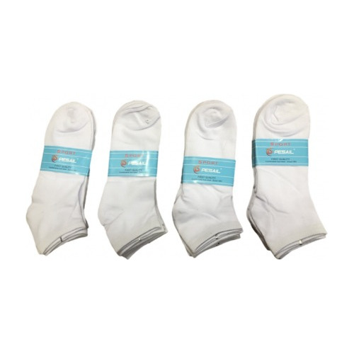 Pack 12 Pares Tobilleras Calcetines Y Calcetas Cortas Blanco