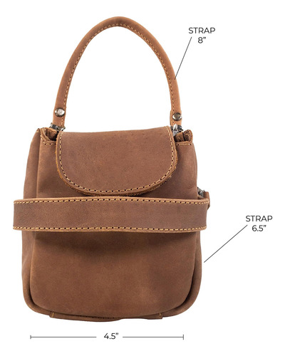 Toiletry Bag Hide & Drink W/handles Full Grain Leather