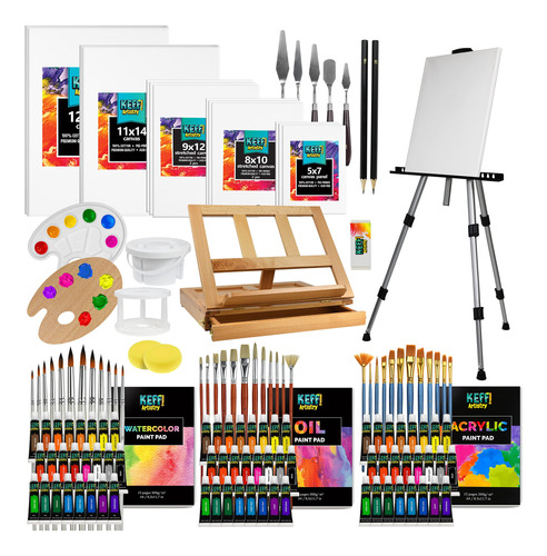 Keff Juego De Pintura Grande De Lujo Para Artistas  Kits.