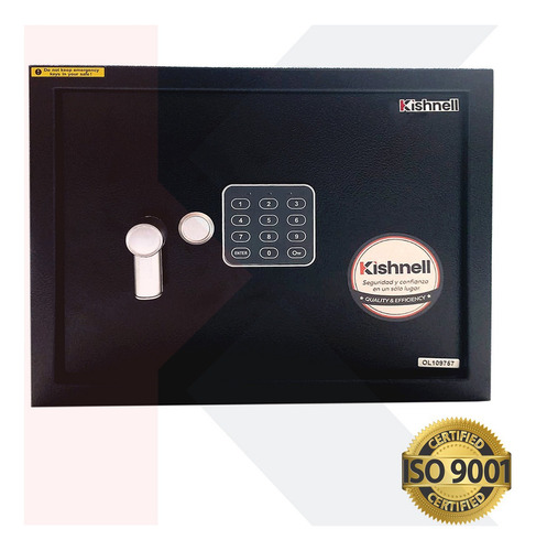 Caja Fuerte Seguridad Electronica Repisa Interna Kishnell Color Negro
