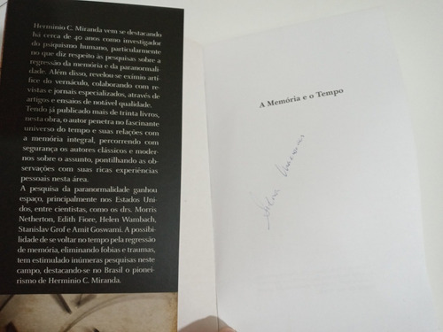 Livros A Memória E O Tempo & Nossos Filhos São Espíritos (Usado)