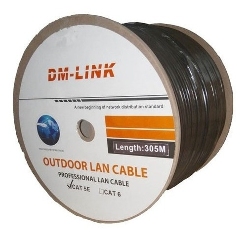Imagen 1 de 3 de Cable Red Cat5e 305m Externo / 305 Metros Utp / Boleta