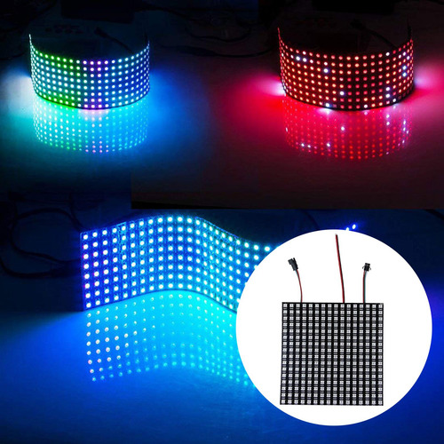 Pantalla De Panel De De Píxeles Led Ws2812b Rgb A 16x16cm