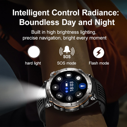 Reloj Inteligente Con Banda De Silicona De Camuflaje Ip68 De