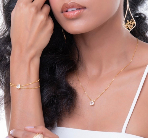 Kit Semijoias De Luxo Folheadas À Ouro 18k - Alto Padrão