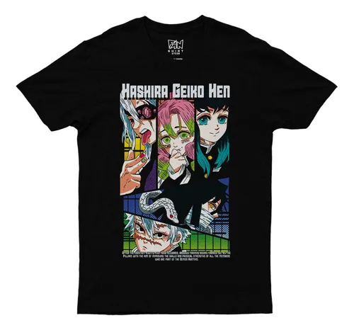 Polera Niño Estampada Dtf Demon Slayer 1063 Pilares Hashiras
