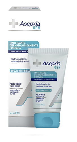 Asepxia Gen Crema Matificante Anti-brillo Hidratante 50g