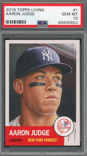 Tarjeta De Béisbol Topps Living De Aaron Judge 2018, 1 Clasi