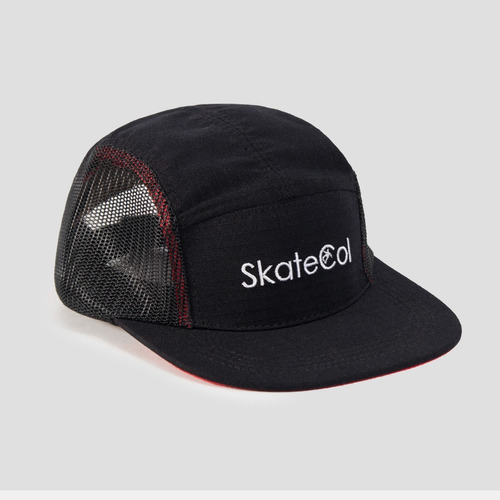 Gorra Five Panel Skatecol - Negro Rojo