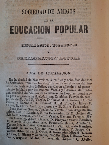 Sociedad Amigos De La Educacion Popular Instalacion Estatuto