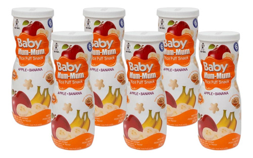 Pack 6 Cereales De Arroz Puffs Baby Mum Mum - Sabores