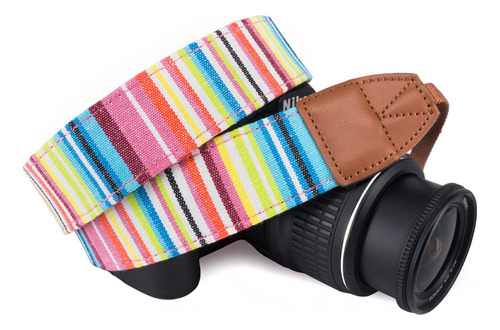 Multi Color Vintage Camera Hombro Cuello Correa 4 Nikon D710