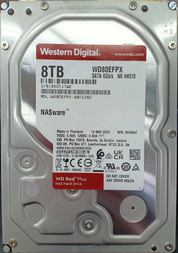 Western Digital Wd Red Plus De 8 Tb Nas Disco Duro Interno H