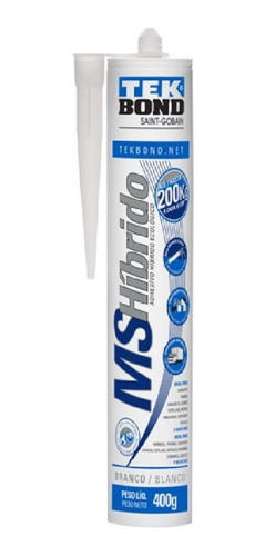 Adhesivo Ms Hibrido Fuertes Y Flexible Sin Olor Color Blanco