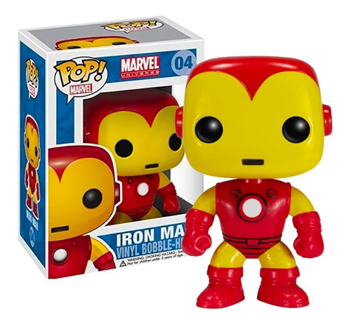 Boneco Funko Pop 04 Homem De Ferro Retro Marvel Original