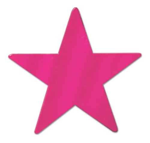 Beistle 57027c Cerise Metallic Star Recortes 31  2 Pulgadas