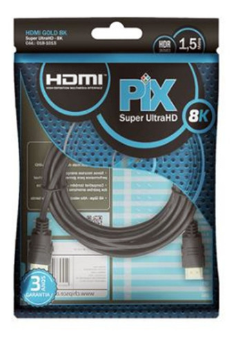 Imagem 4 de 6 de Cabo Hdmi 2.1 8k Hdr Video Game Tv Projetor 1,50 Metros 1,50