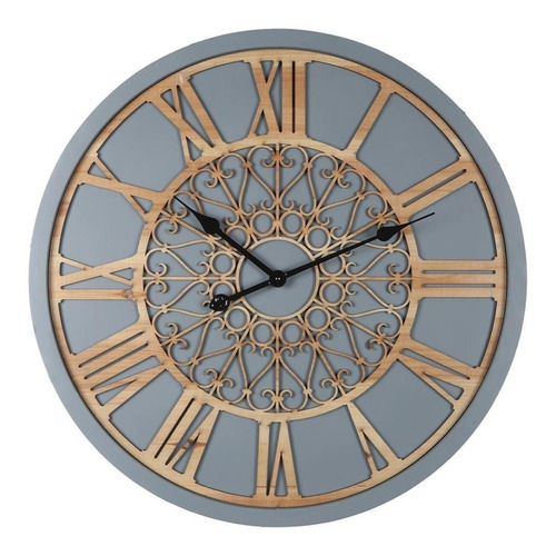 Reloj De Pared Mdf Aguja 68 Cm Ø X 4.5 Cm Espesor Dorado